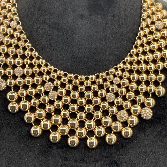 Park Lane Gold-Tone Statement Necklace Rhinestone Accents & Adjustable Chain - Picture 3 of 4